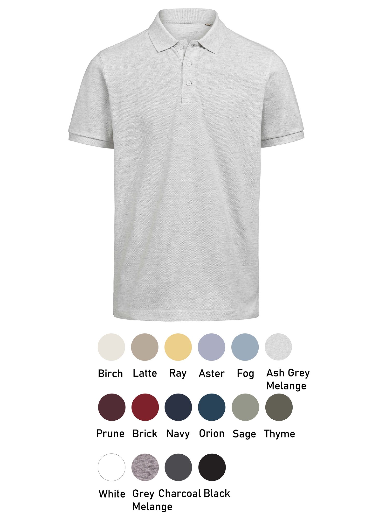 UM Polo Regular Fit Ash Grey Melange
