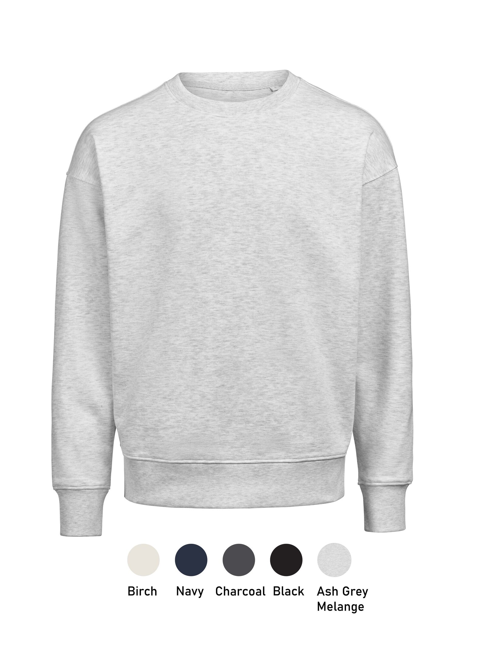 UM Crewneck Loose Fit Ash Grey Melange