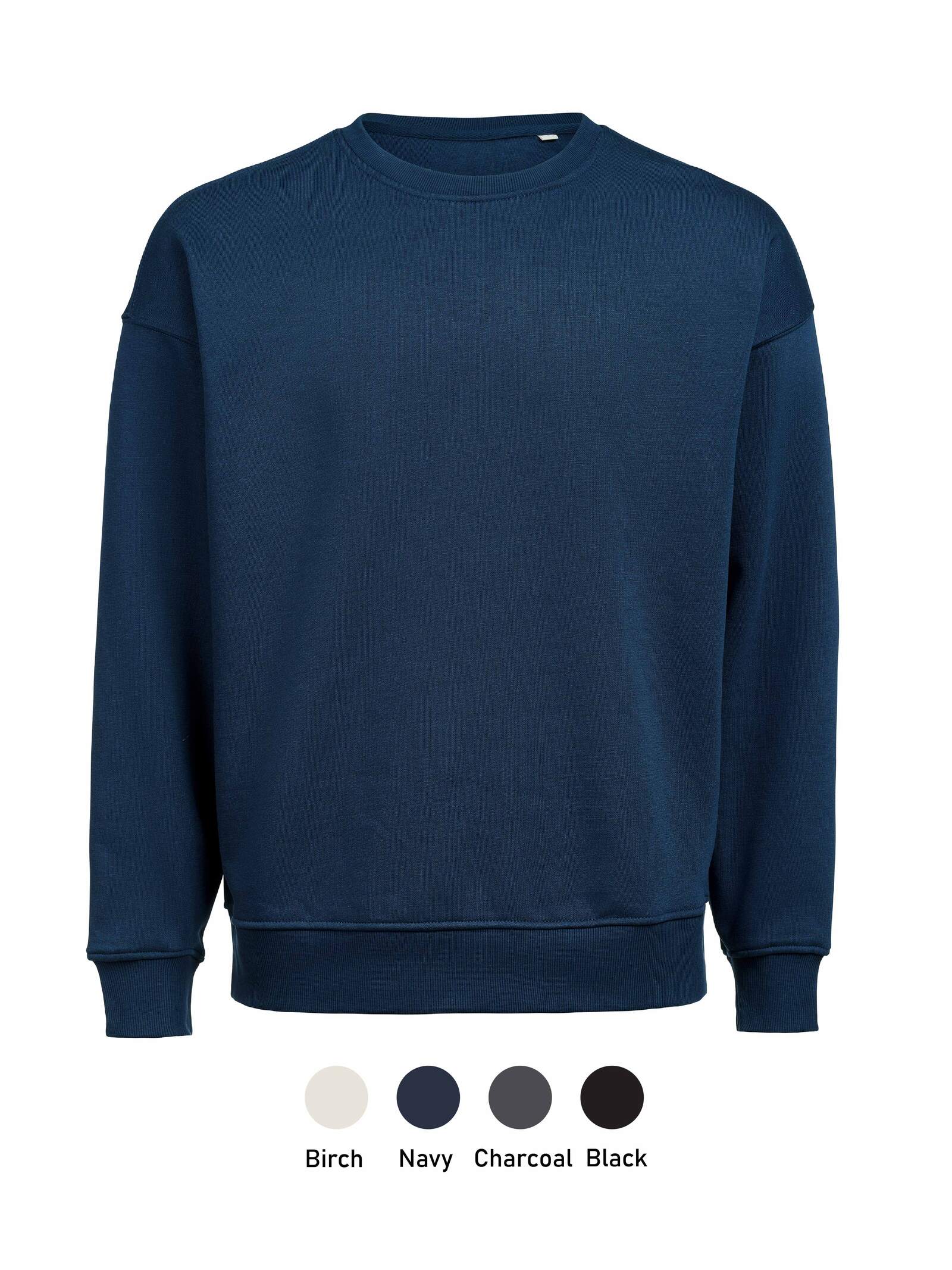 UM Crewneck Loose Fit<br>Navy, M