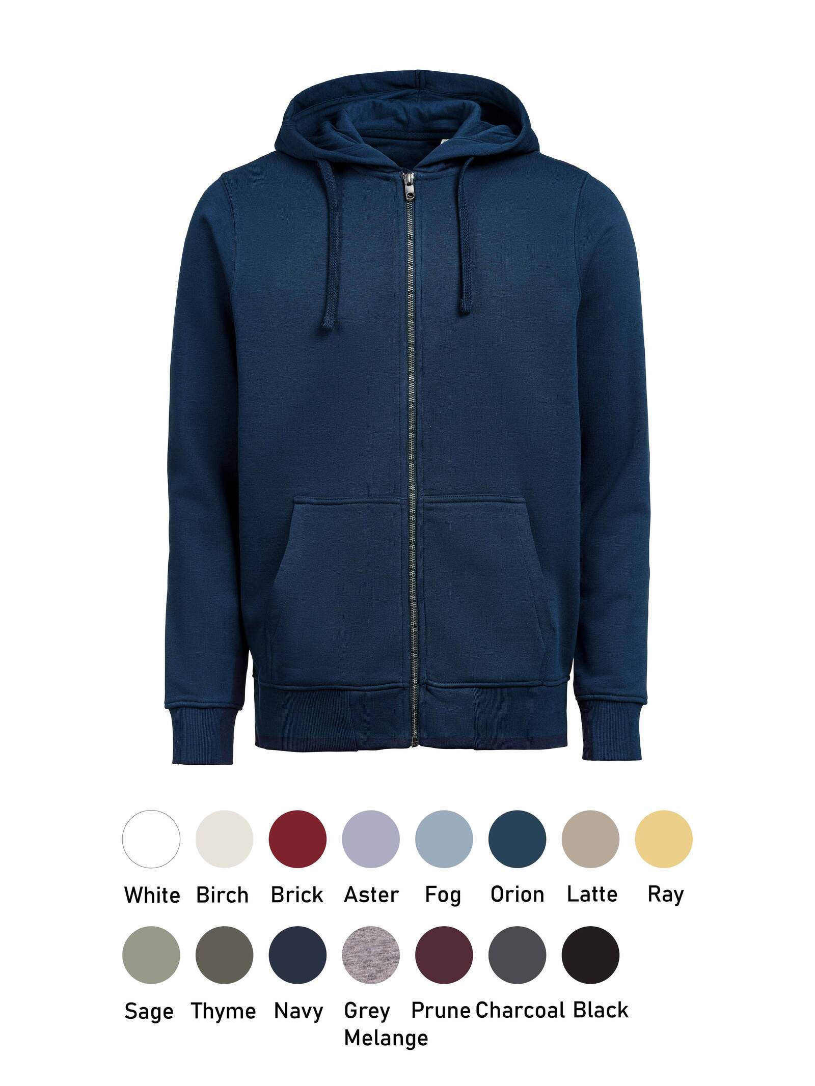 UM Full Zip Hoodie Regular Fit<br>Navy, M
